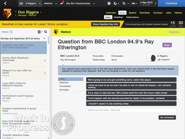 Скриншот 3 — Football Manager 2014